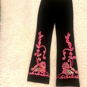 Black embellished pant